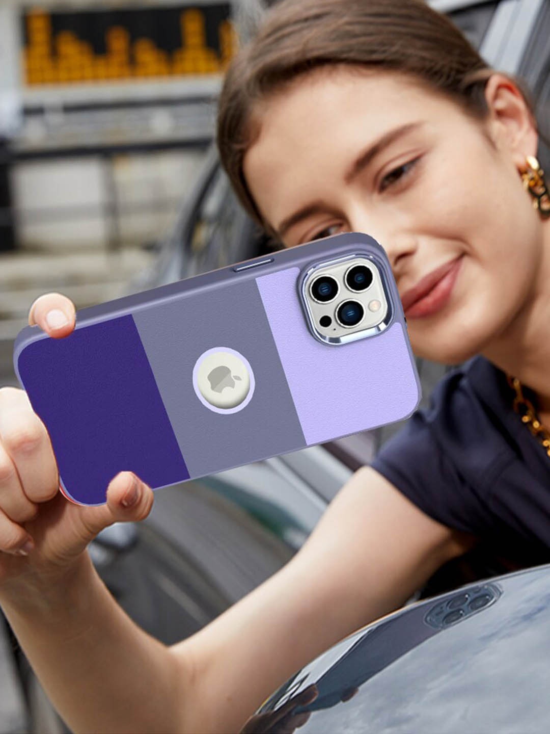 

Karwan Purple Solid Leather iPhone 11 Pro Back Case