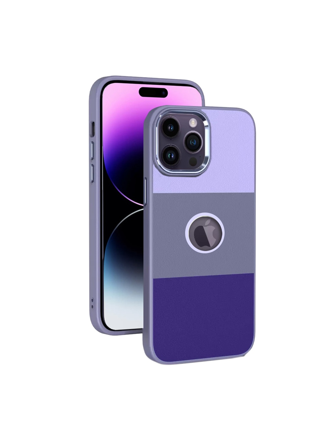 

Karwan Purple Leather iPhone 14 Pro Back Case