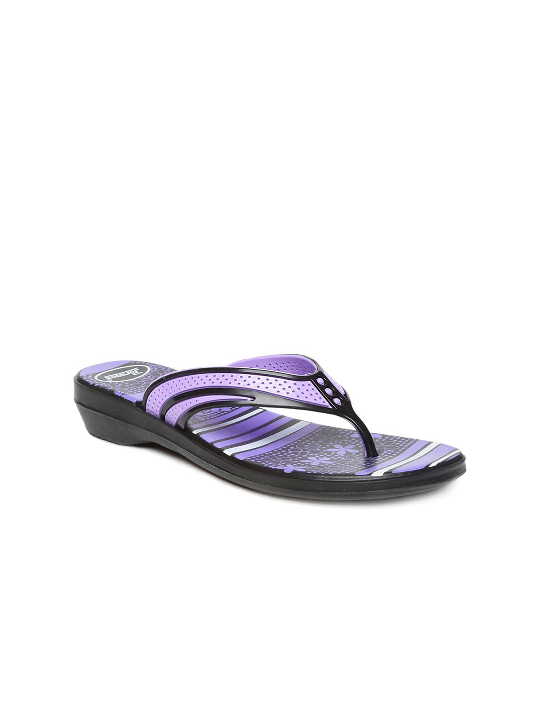 

Paragon Women Violet & Black Printed Thong Flip-Flops