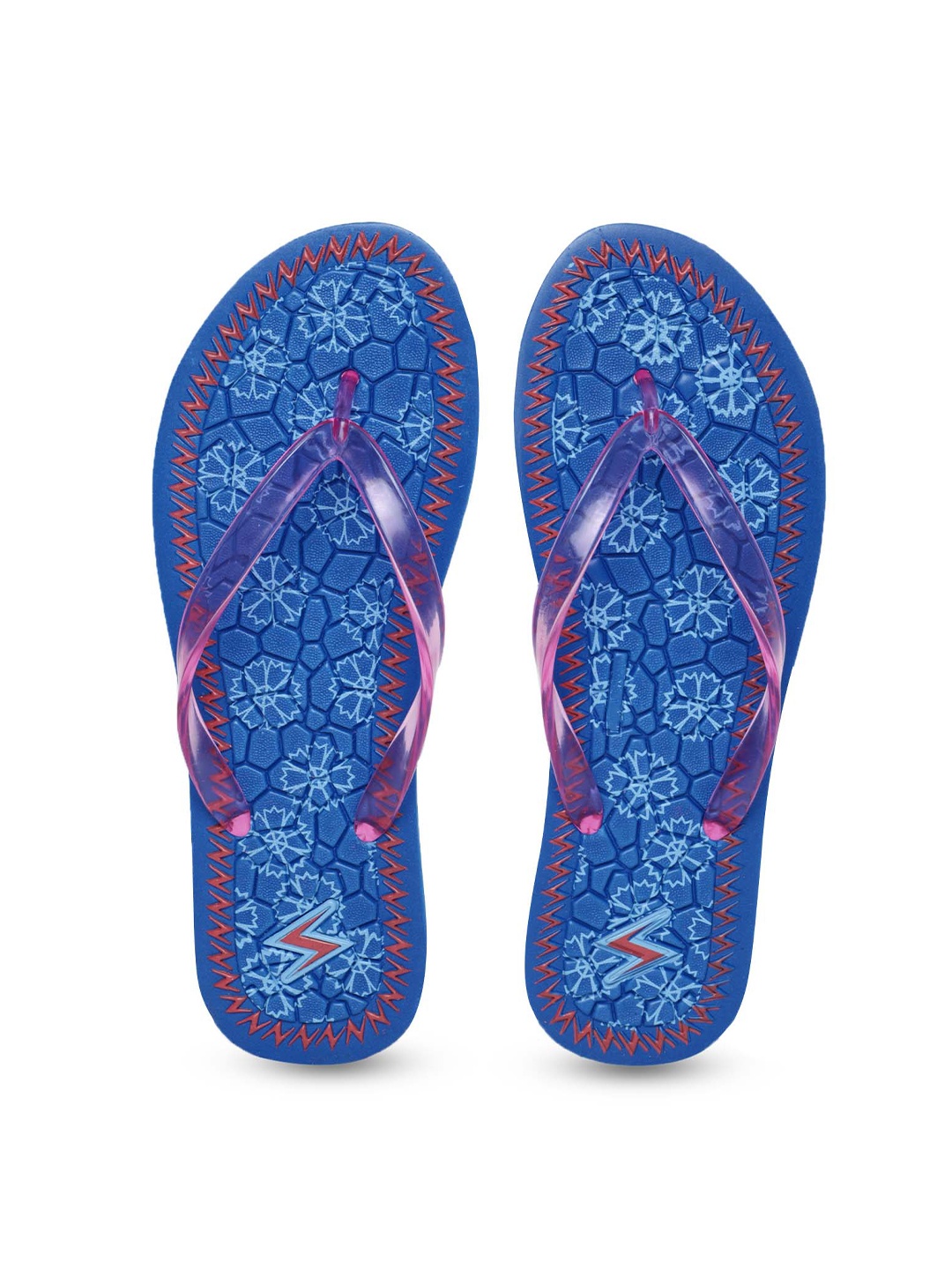 

Paragon Women Blue & Pink Printed Thong Flip-Flops