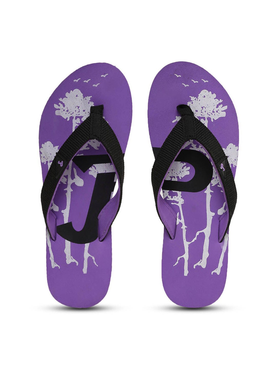

Paragon Women Purple & White Printed Thong Flip-Flops