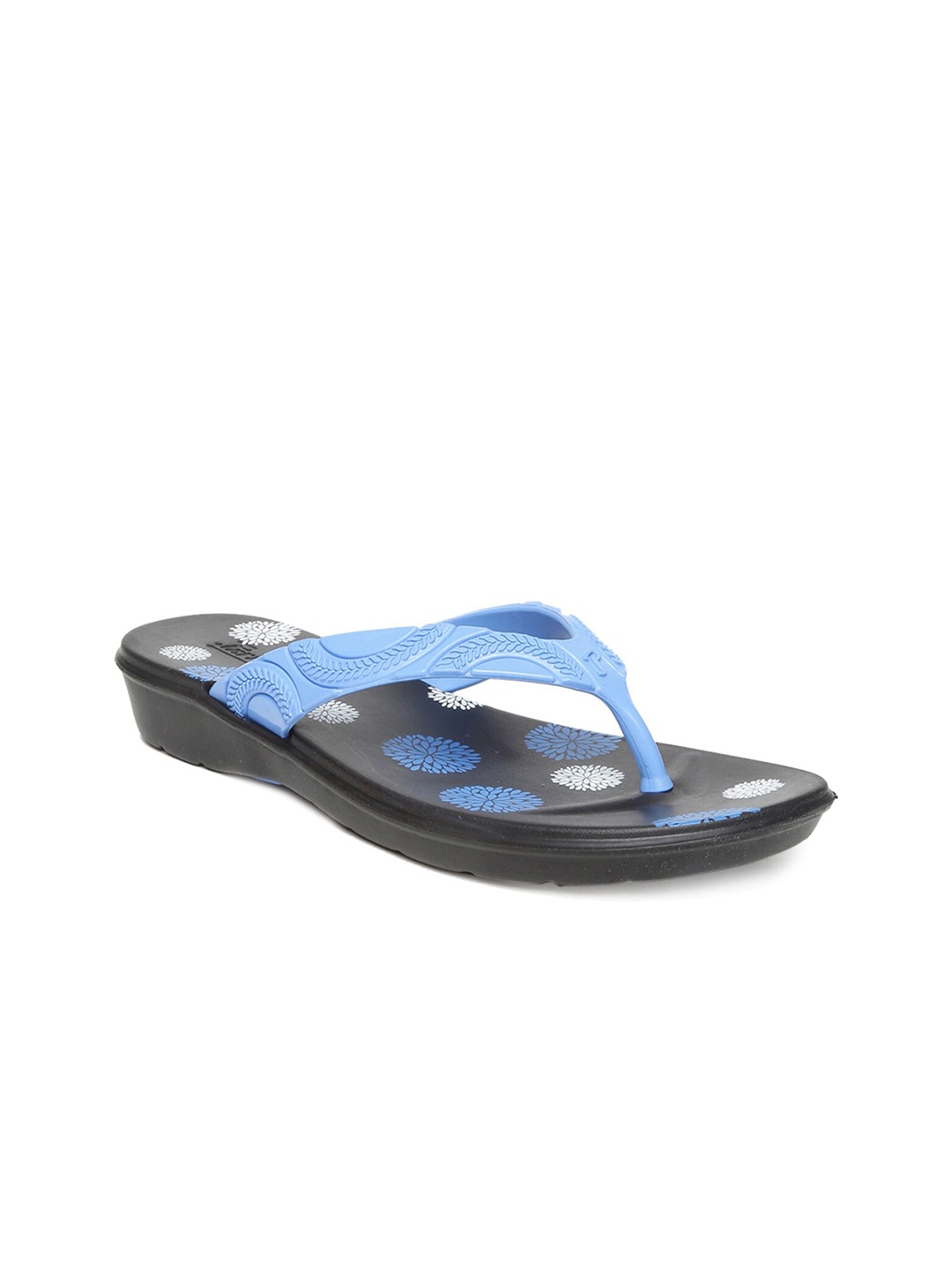 

Paragon Women Turquoise Blue & Black Printed Thong Flip-Flops