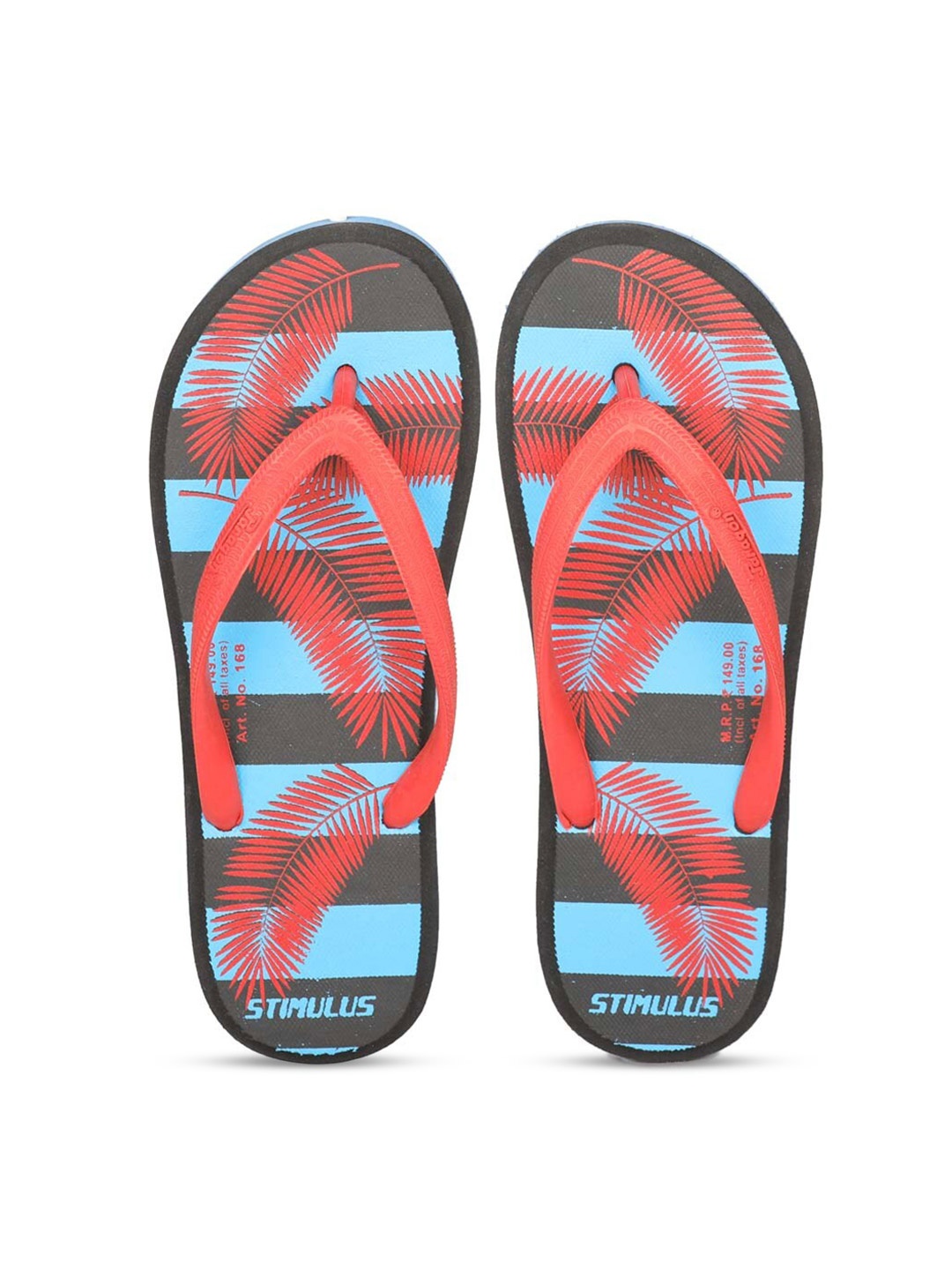 

Paragon Women Red & Blue Printed Thong Flip-Flops