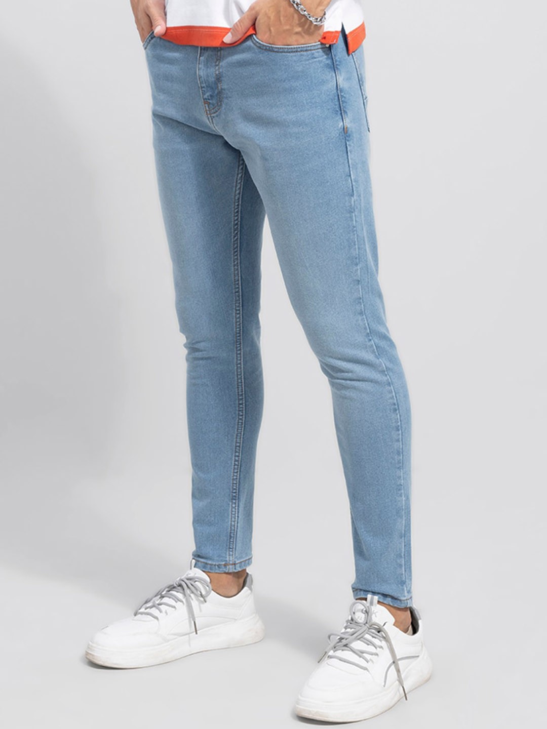 

Snitch Men Blue Skinny Fit Mid Rise Stretchable Jeans