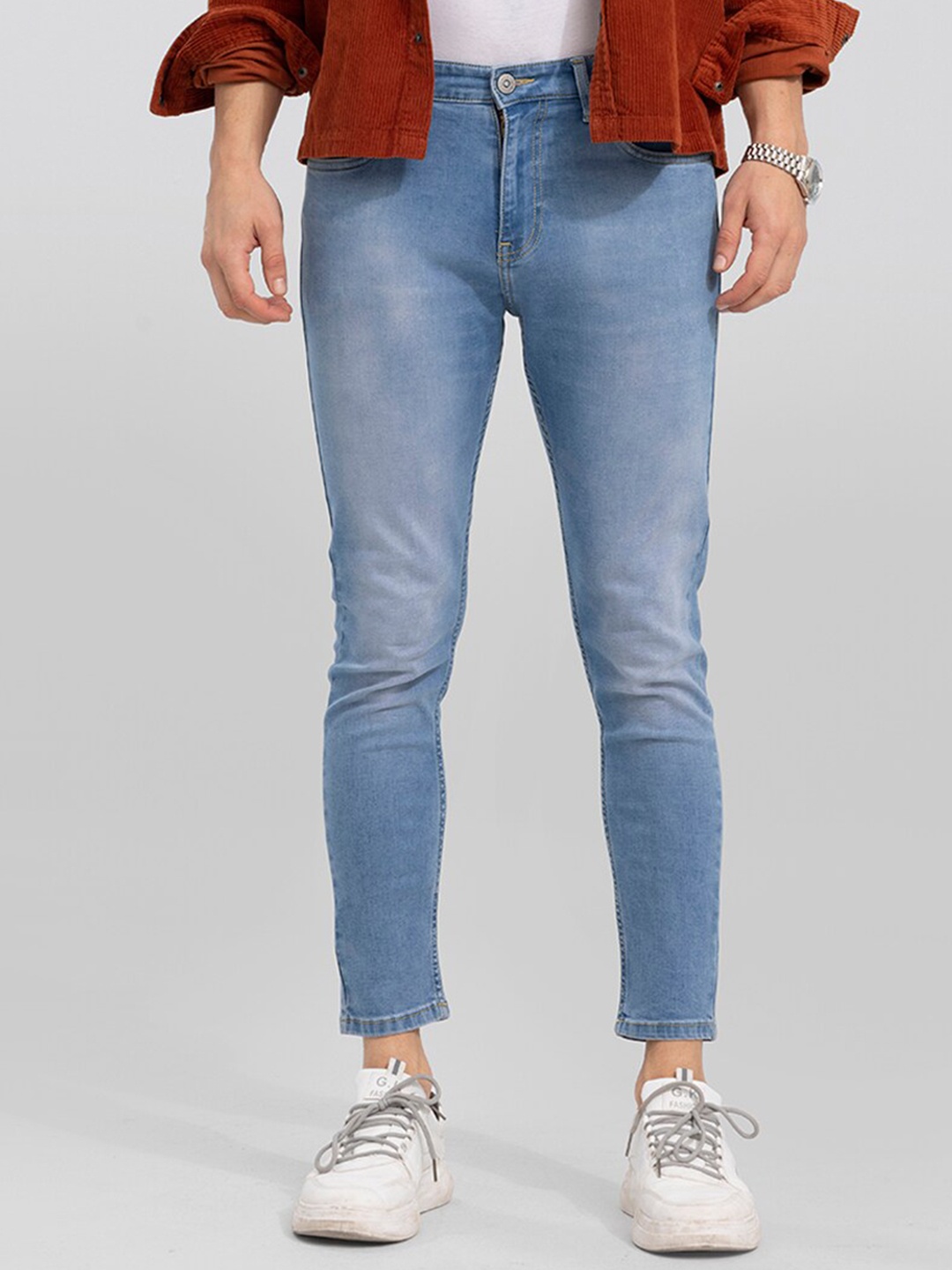 

Snitch Men Blue Skinny Fit Light Fade Mid Rise Stretchable Jeans