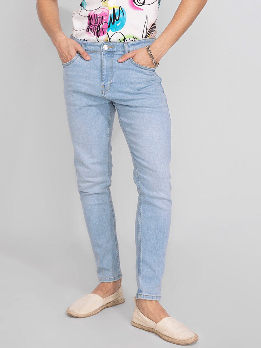 

Snitch Men Blue Skinny Fit Light Fade Mid Rise Stretchable Jeans