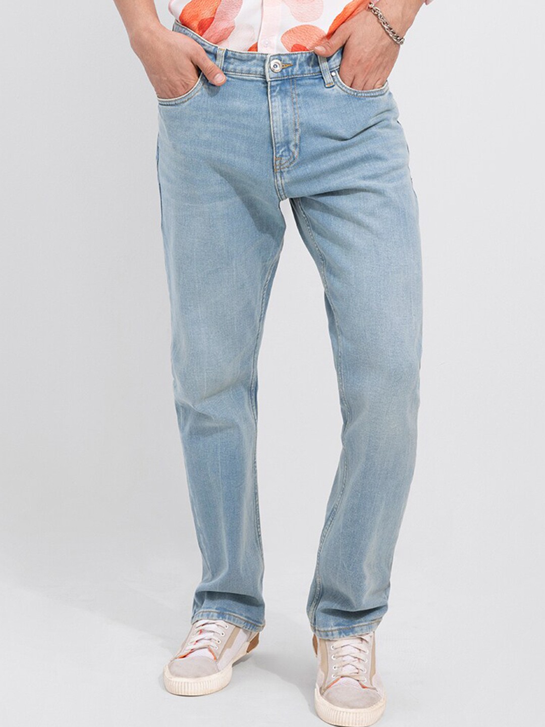

Snitch Men Blue Straight Fit Stretchable Jeans