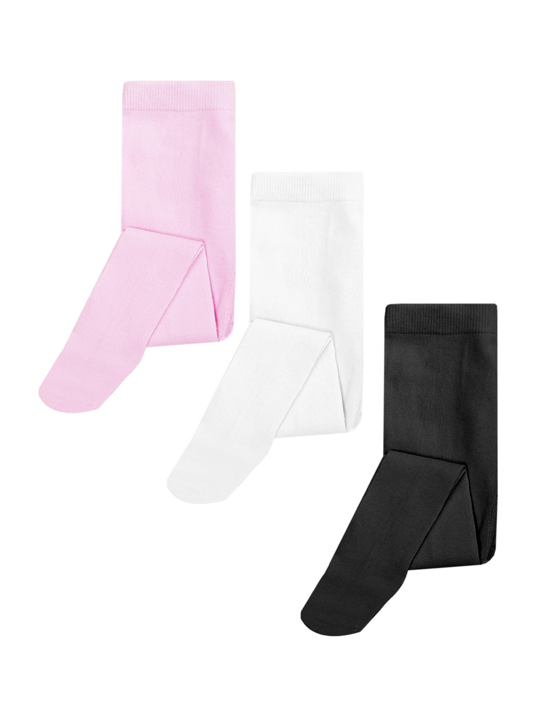 

A.T.U.N. Girls Pack Of 3 Solid Pantyhose Stockings, Pink