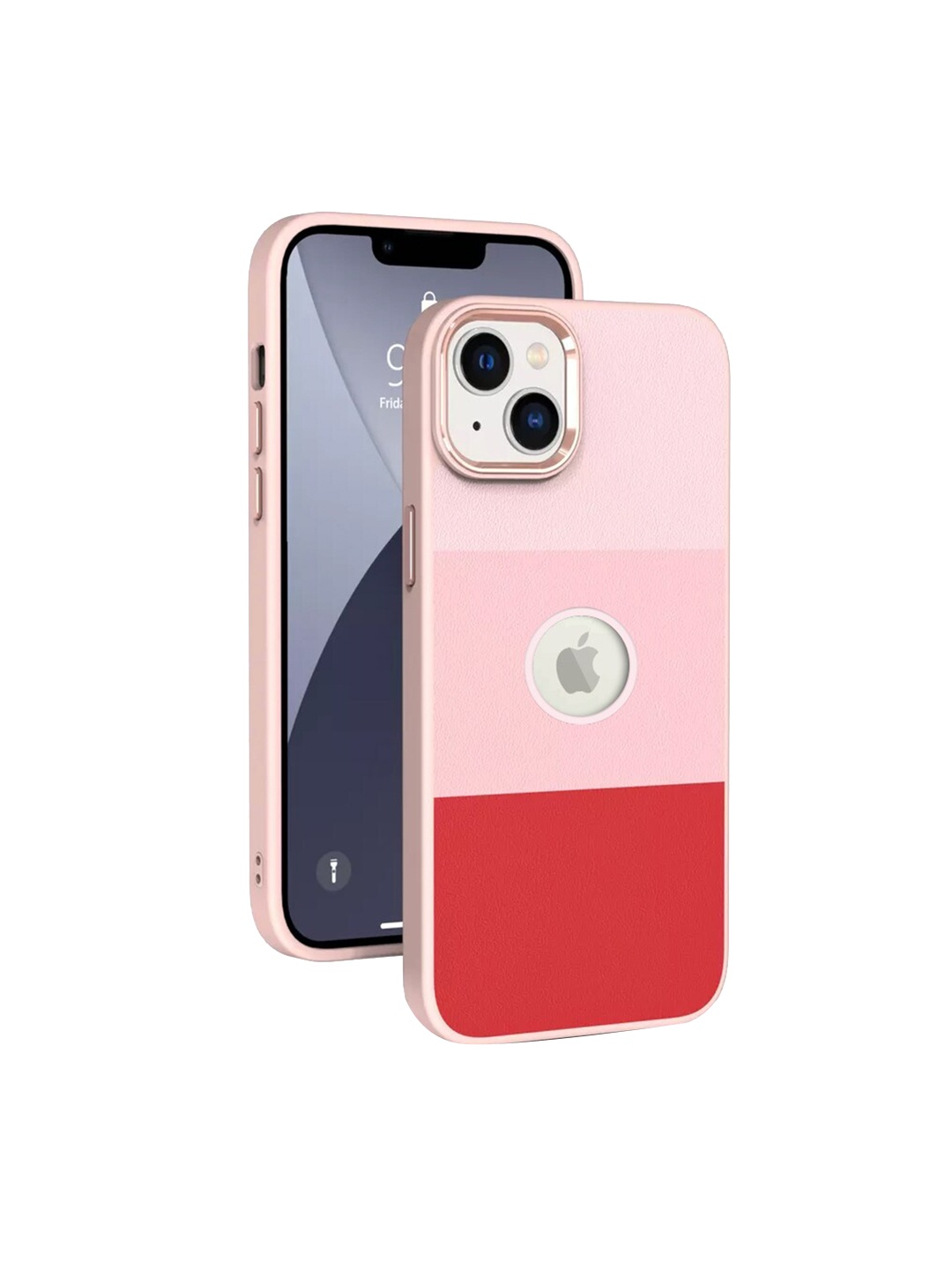 

Karwan Pink Leather iPhone 13 Back Case