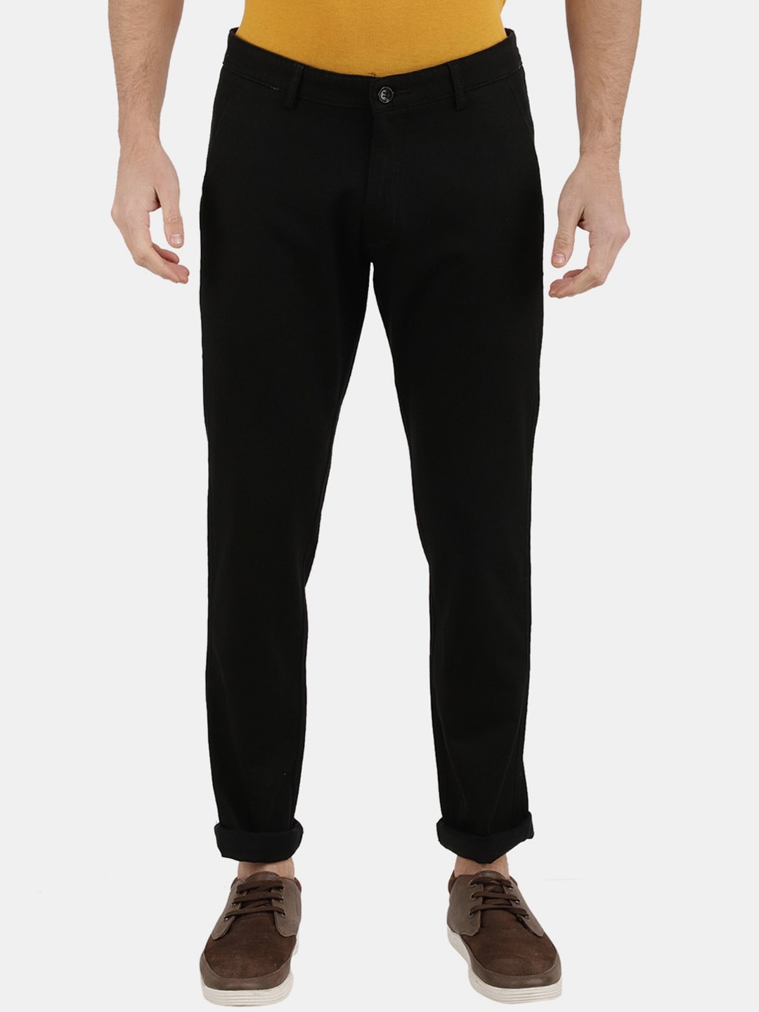 

V-Mart Men Black Classic Slim Fit Trousers