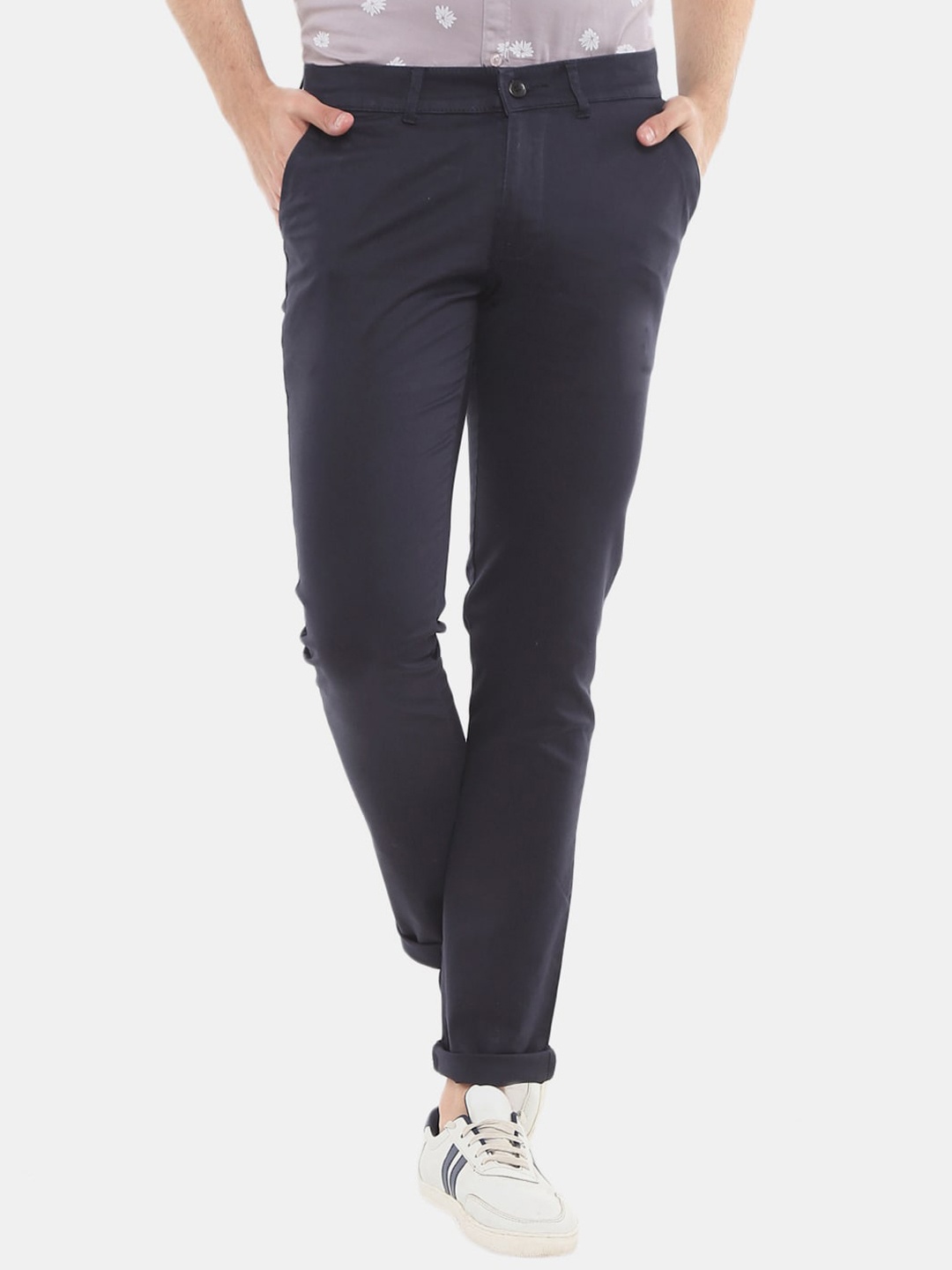 

V-Mart Men Navy Blue Classic Slim Fit Trousers