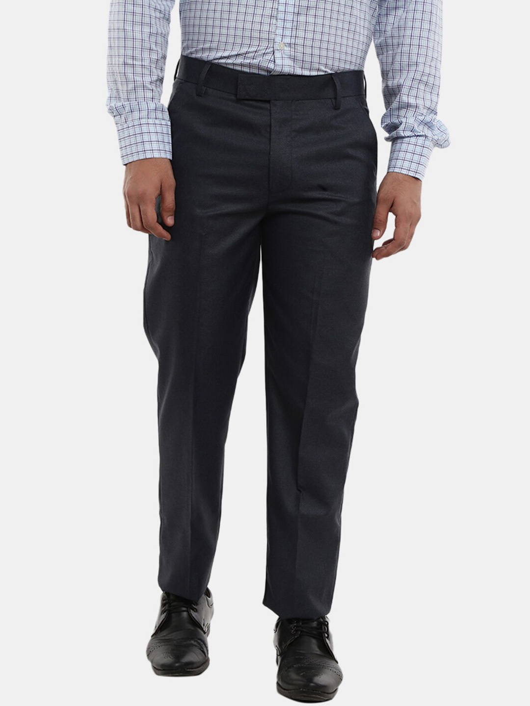 

V-Mart Men Blue Cotton Classic Slim Fit Trousers