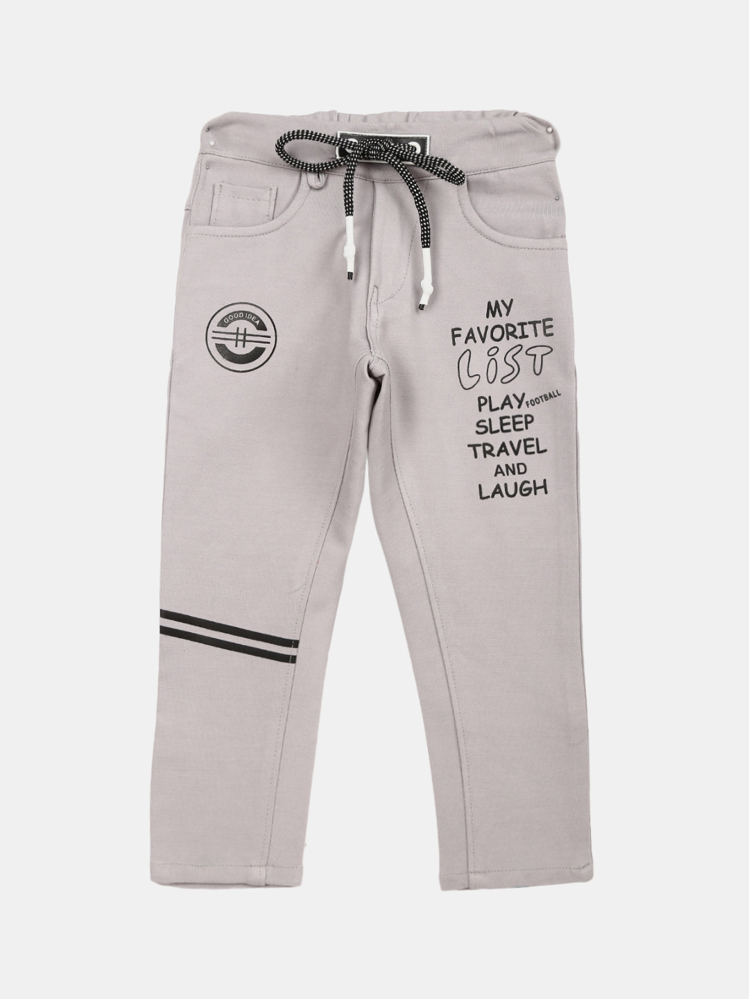 

V-Mart Boys Grey Printed Classic Trousers
