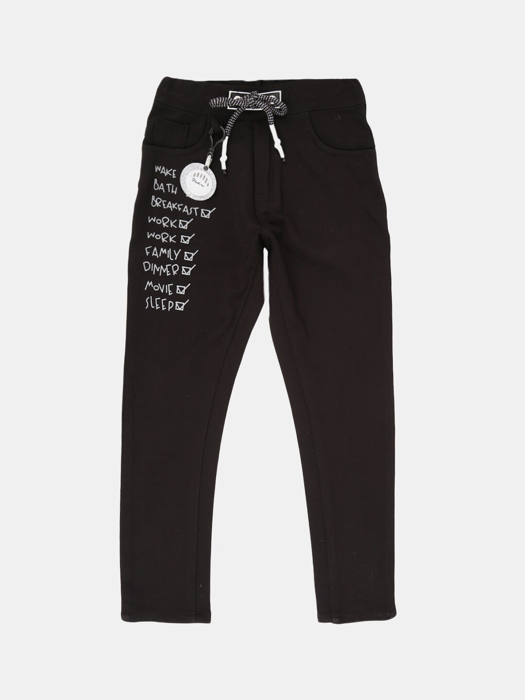 

V-Mart Boys Black Printed Classic Trousers