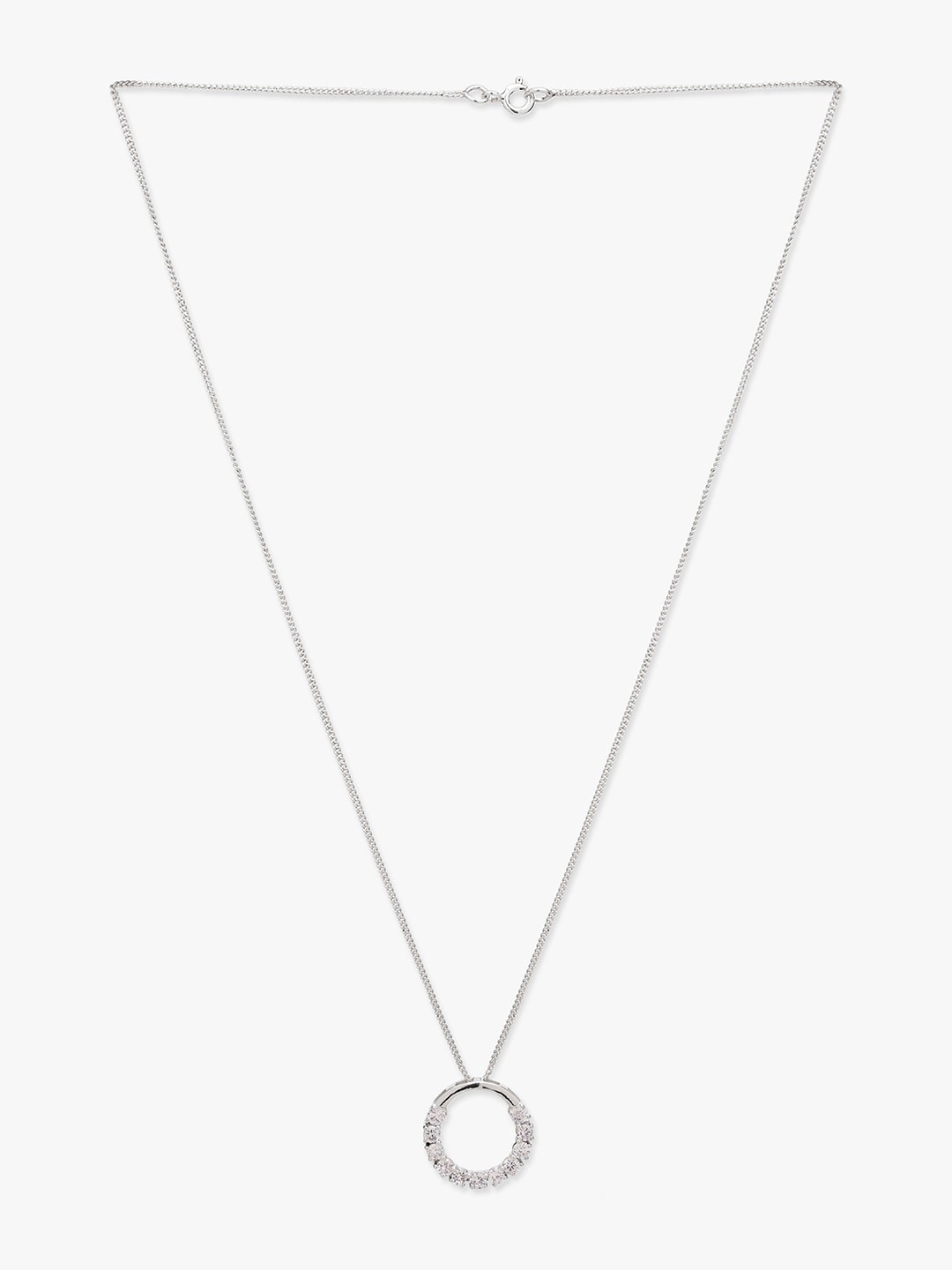 

March by FableStreet Women White & Silver-Plated Cubic Zirconia Chain