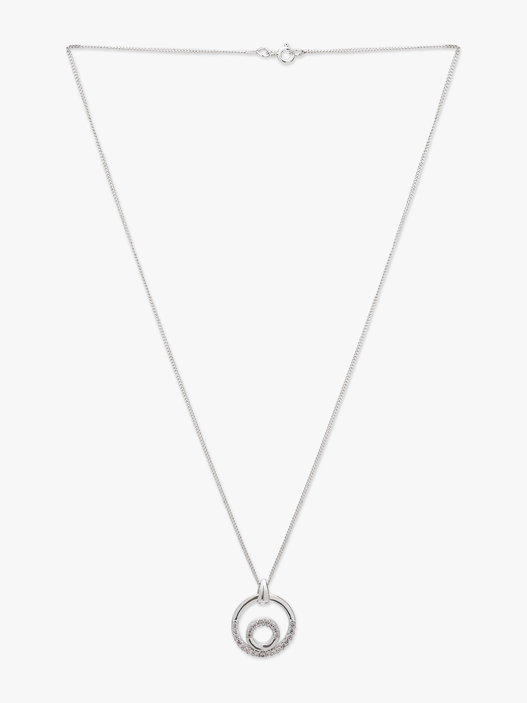 

March by FableStreet Women White & Silver-Plated Cubic Zirconia Chain