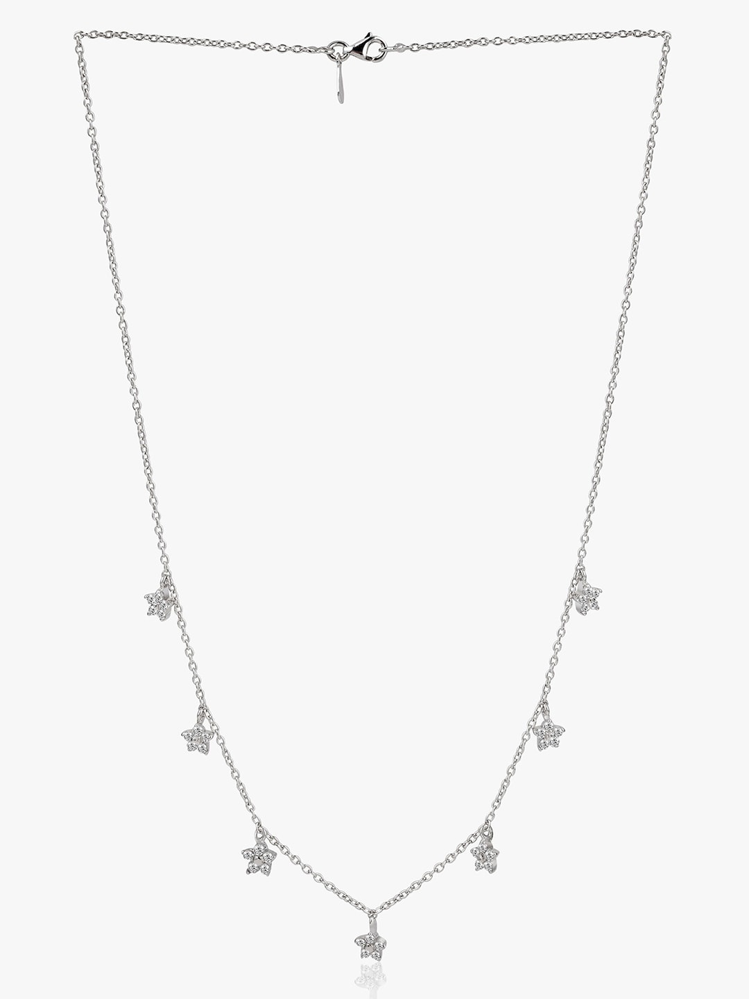 

March by FableStreet Silver-Plated & White CZ-Studded Jewellery Set