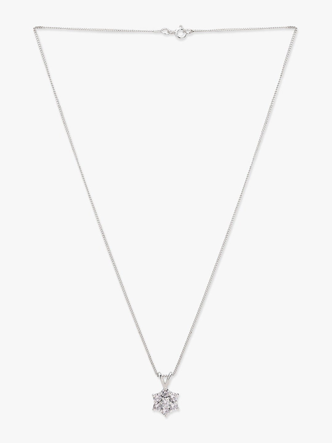 

Mikoto by FableStreet 925 Sterling Silver Silver-Plated & White CZ-Studded Jewellery Set