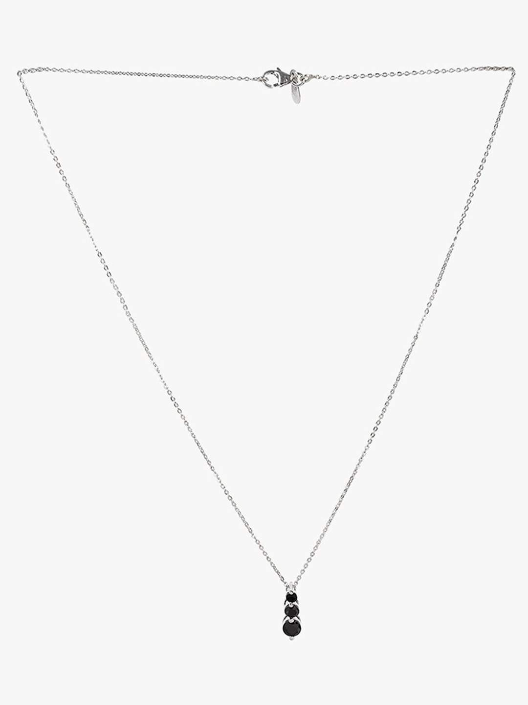 

March by FableStreet Women Black & Silver-Plated Cubic Zirconia Chain