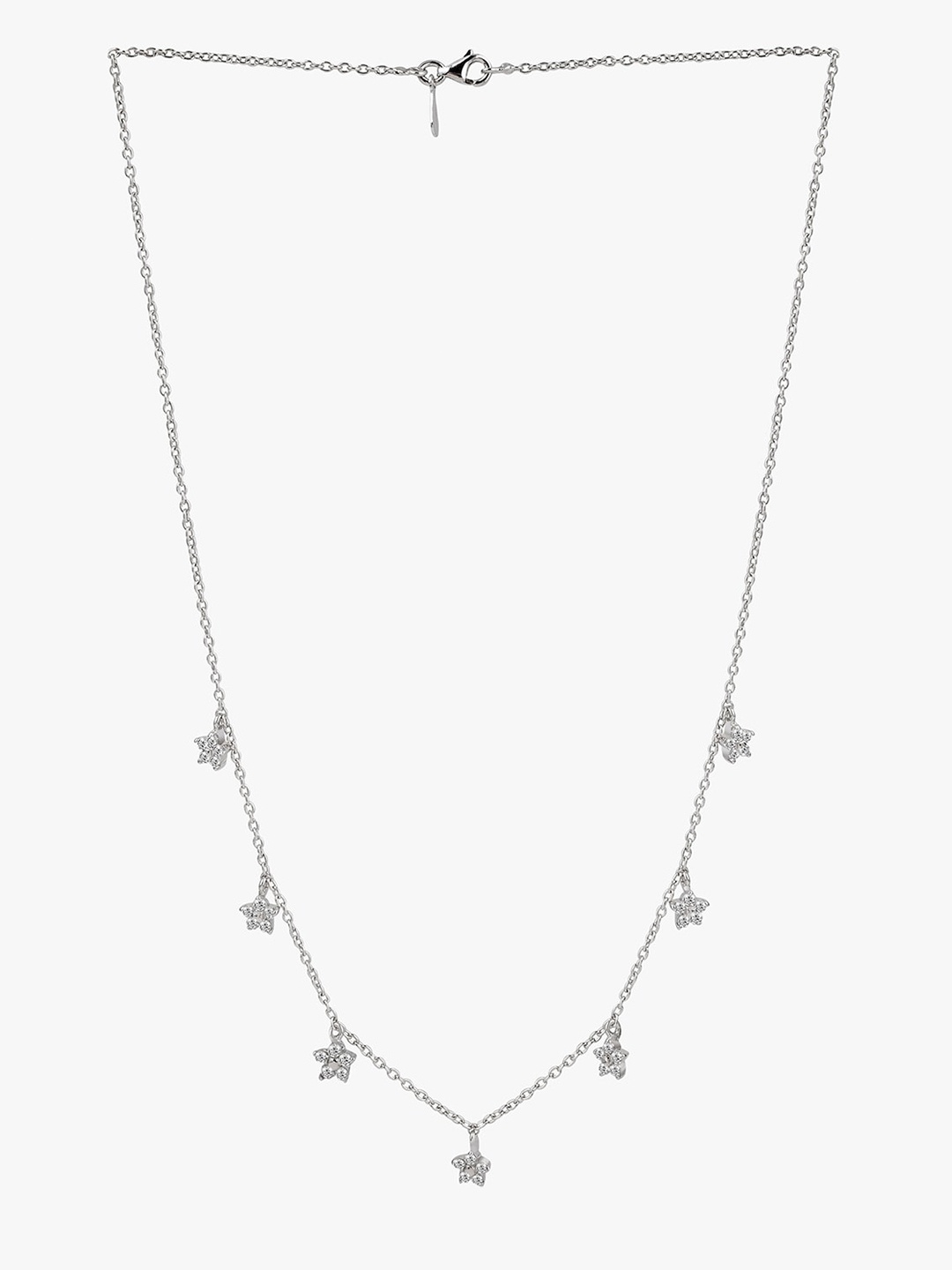 

March by FableStreet Women White & Silver-Plated Cubic Zirconia Chain