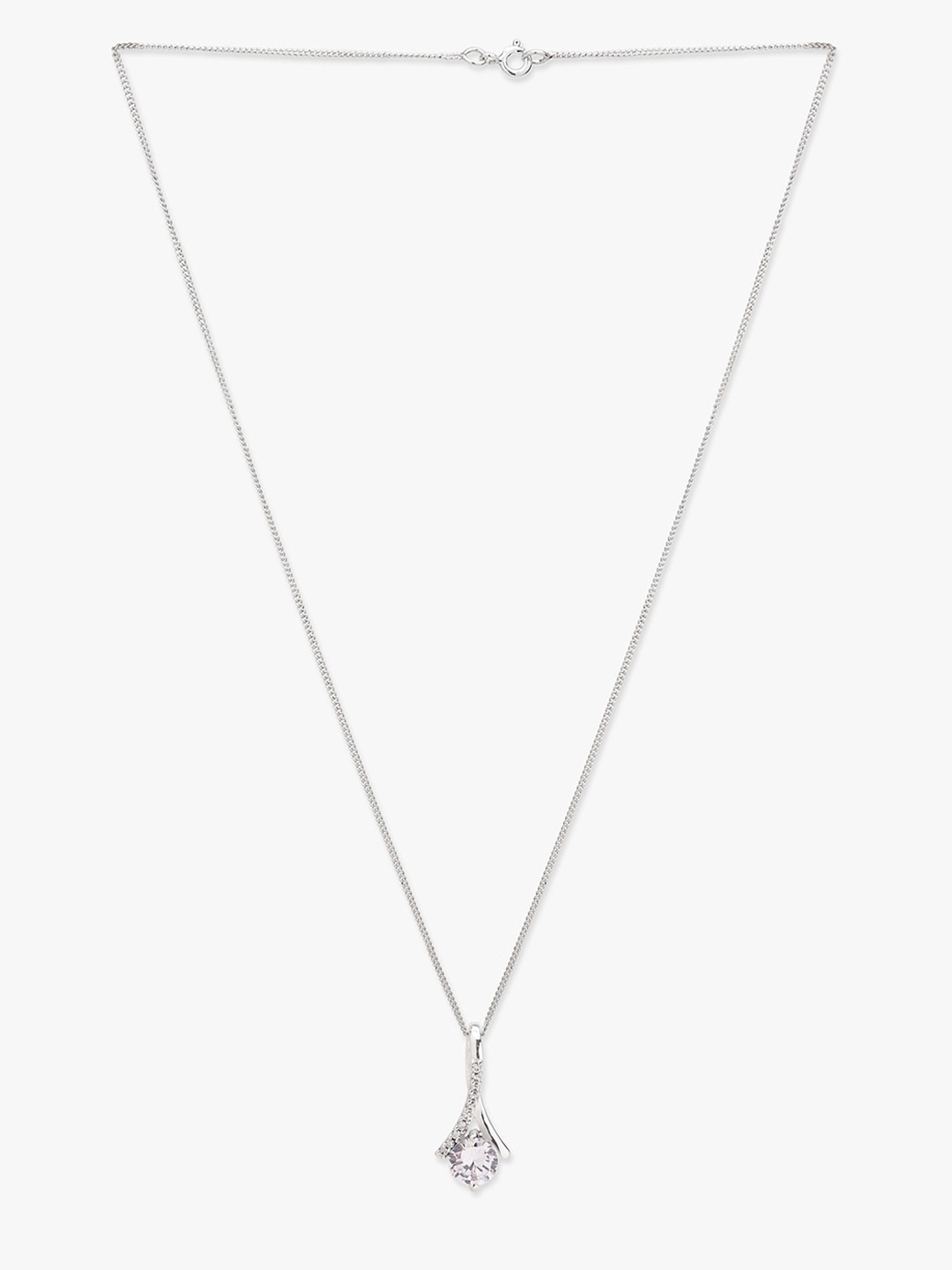 

March by FableStreet Women White & Silver-Plated Cubic Zirconia Chain