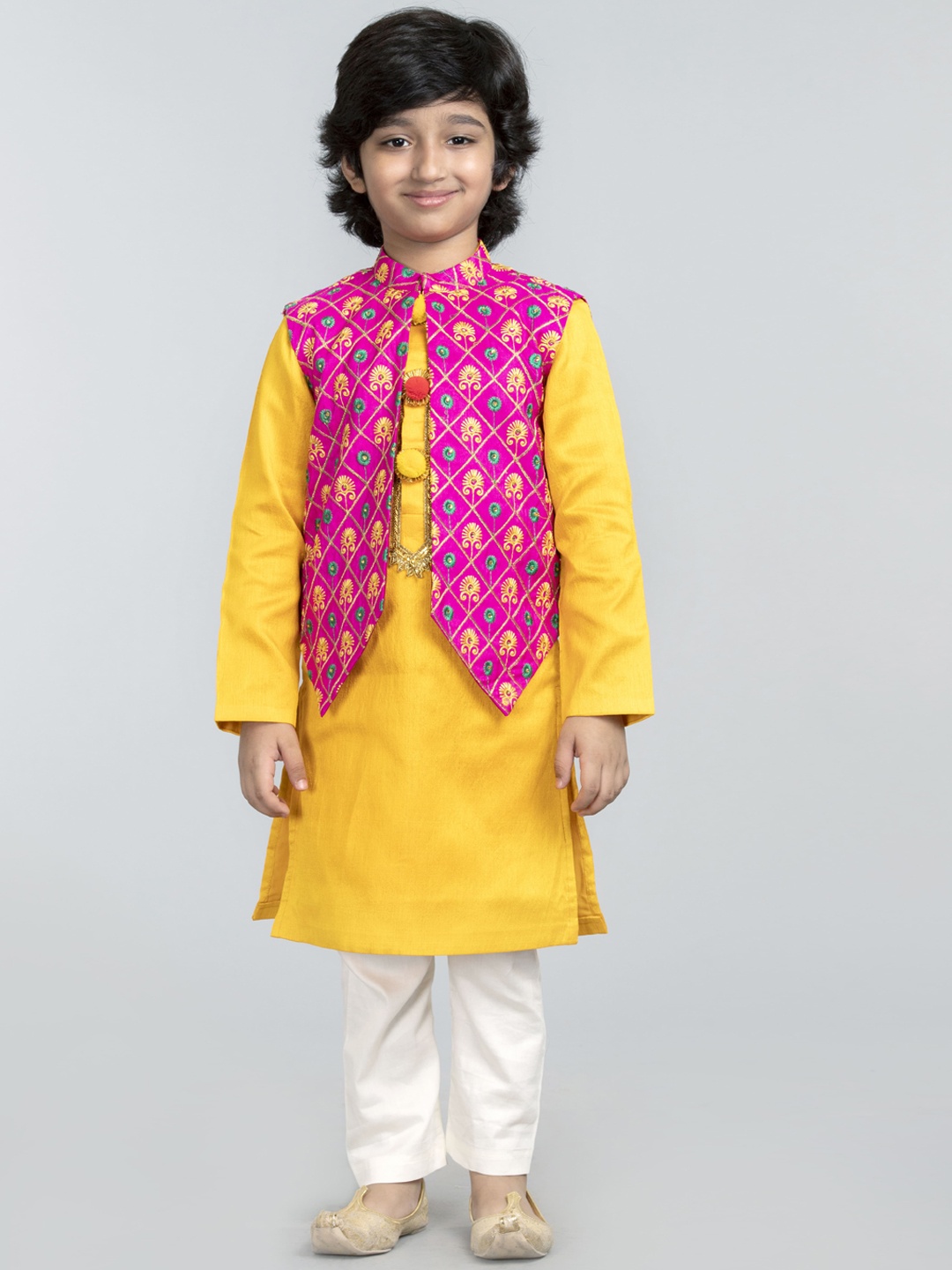 

BYB PREMIUM Boys Yellow Kurta with Pyjamas