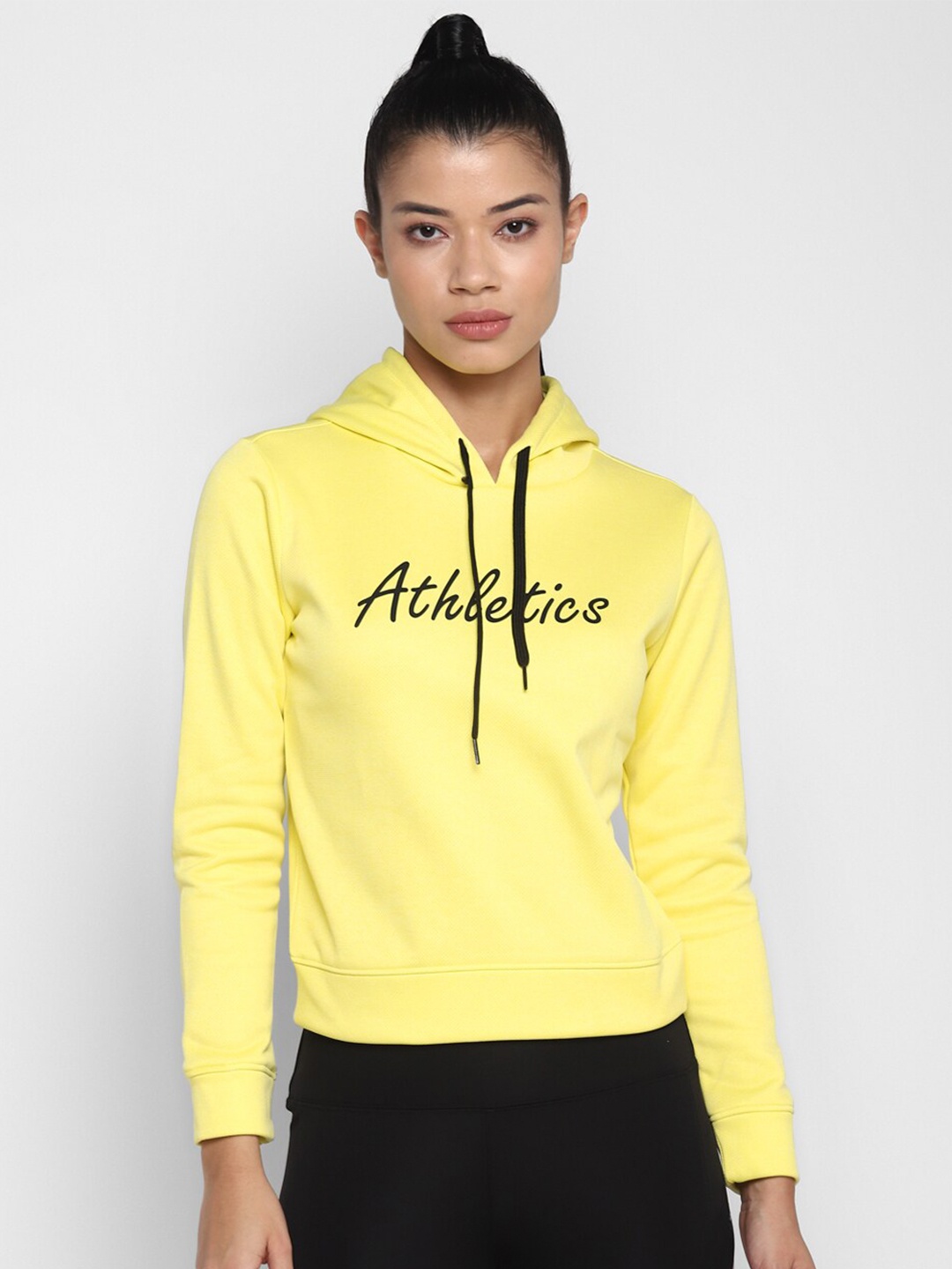 

OFF LIMITS Women Yellow Hooded Sweatshirt