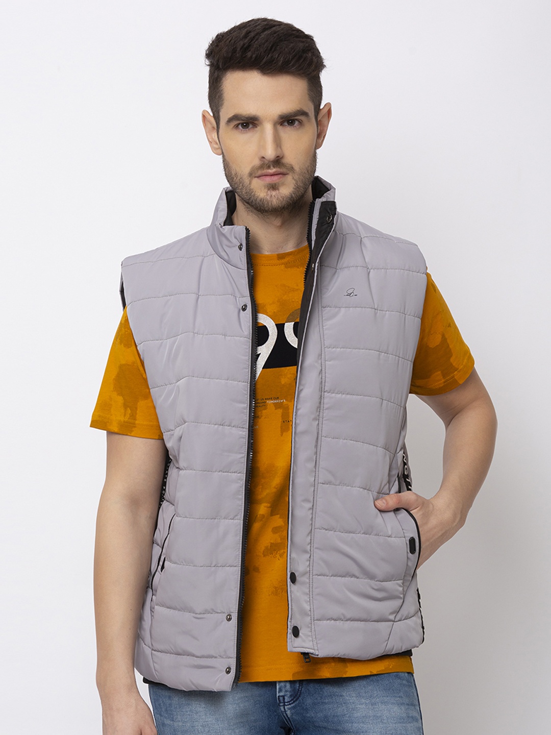 

Status Quo Men Grey Puffer Jacket