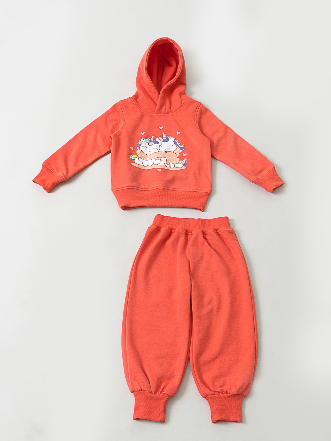 

pspeaches Girls Coral & White Printed Top with Pyjamas