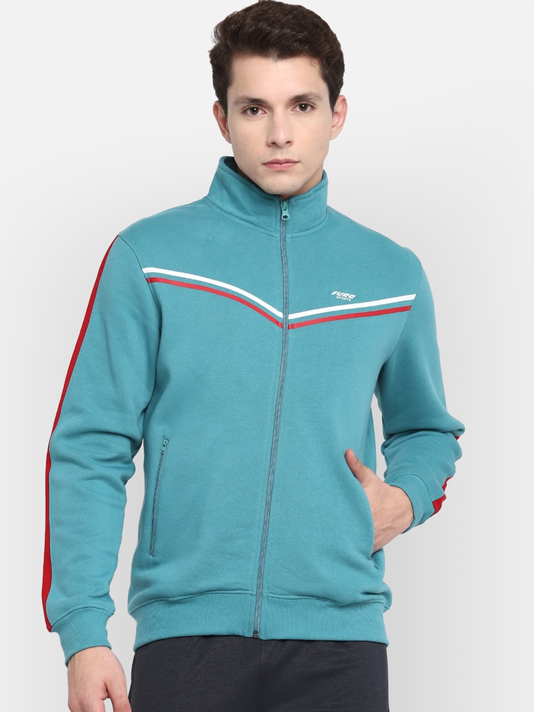 

FURO by Red Chief Men Teal Red Lightweight Sporty Jacket