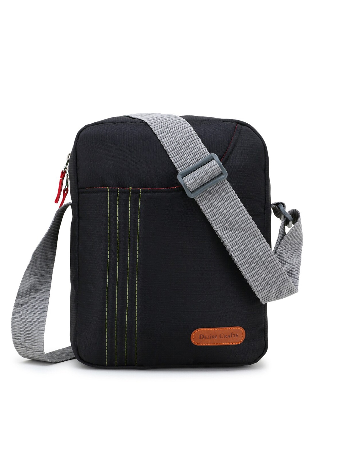 

Dezire Crafts Unisex Black & Grey Messenger Bag