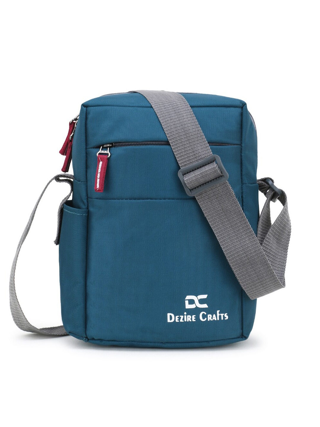 

Dezire Crafts Teal & Grey Cross Body Messenger Bag