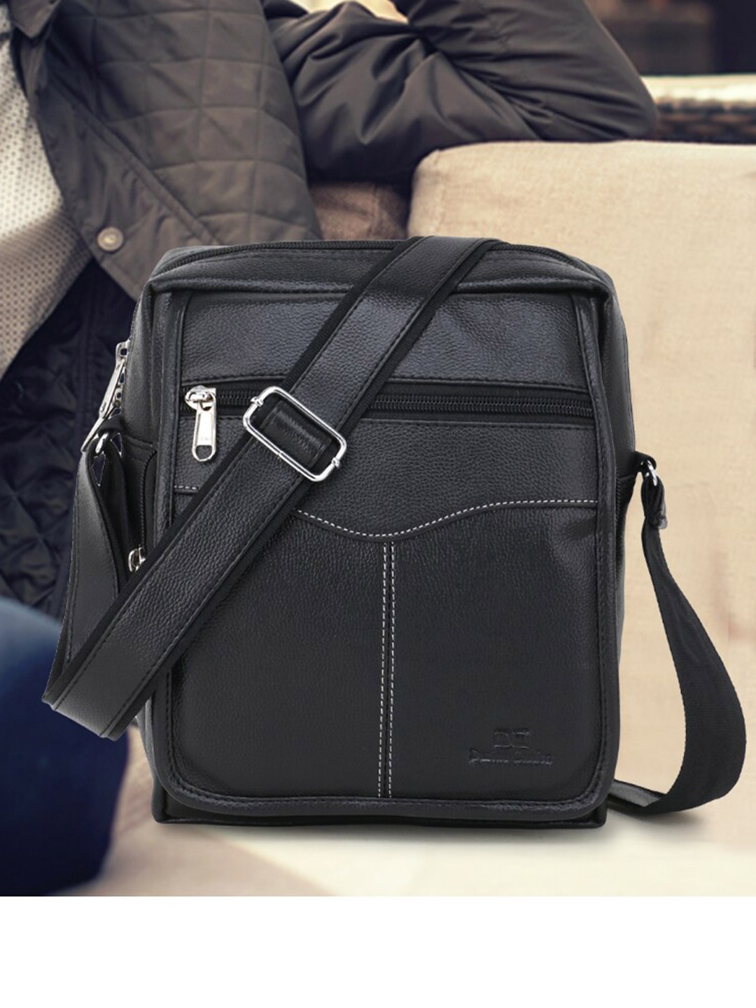 

Dezire Crafts Black Cross Body Messenger Bag