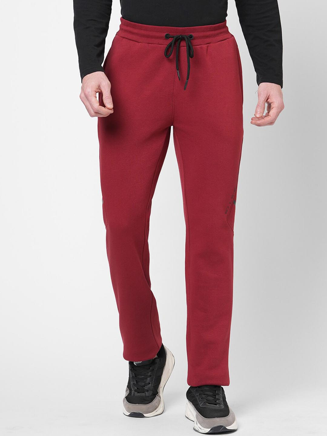 

Sweet Dreams Men Red Solid Track Pants