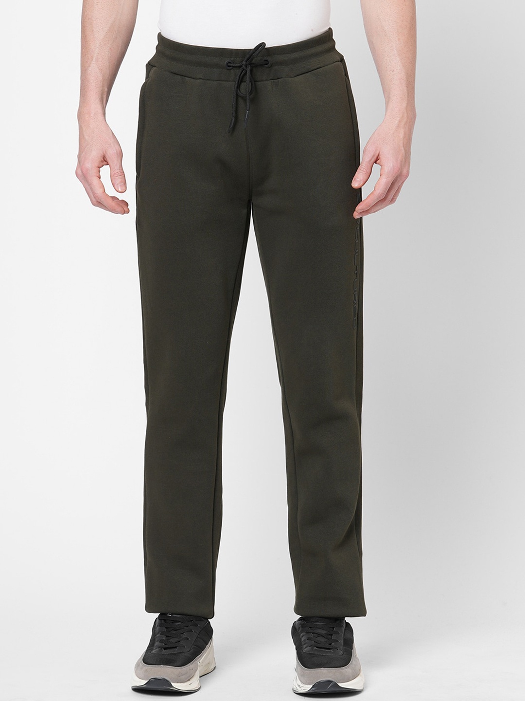 

Sweet Dreams Men Olive Green Solid Track Pants