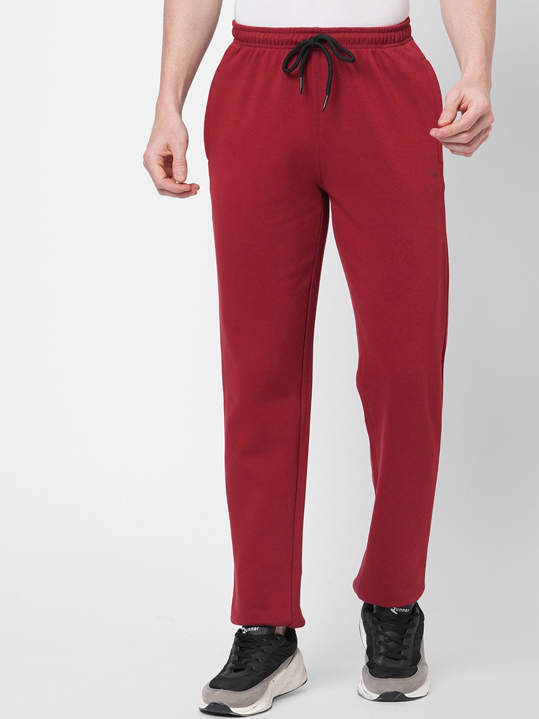 

Sweet Dreams Men Plus Size Red Solid Track Pants