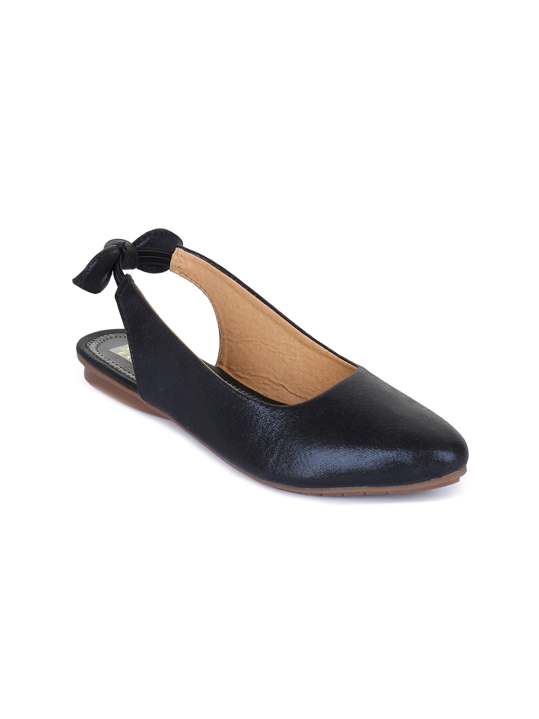 

Moonwalk Women Black Solid Synthetic Ballerinas Flats