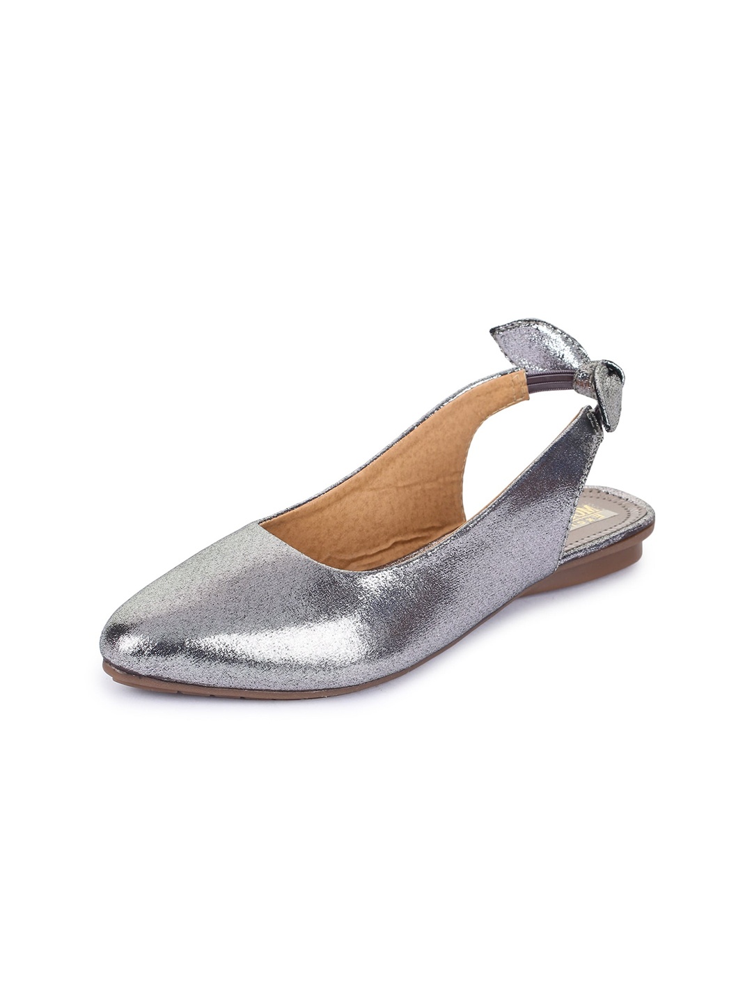 

Moonwalk Women Silver Solid Synthetic Ballerinas Flats