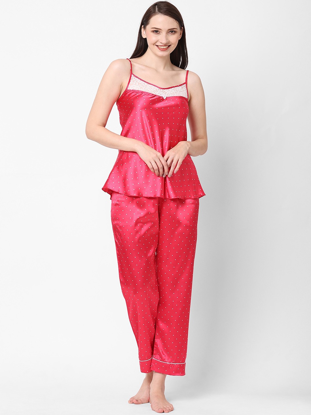 

Sweet Dreams Women Red Printed Night suit