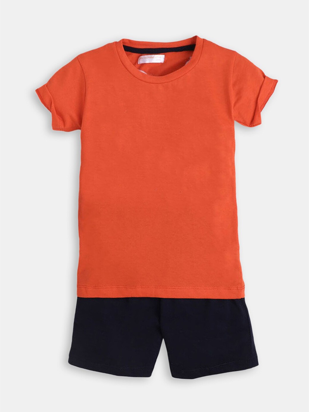 

Hopscotch Boys Orange & Black T-shirt with Shorts