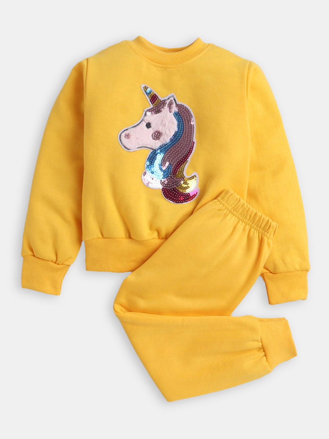 

Hopscotch Girls Yellow Embellished T-shirt with Pyjamas