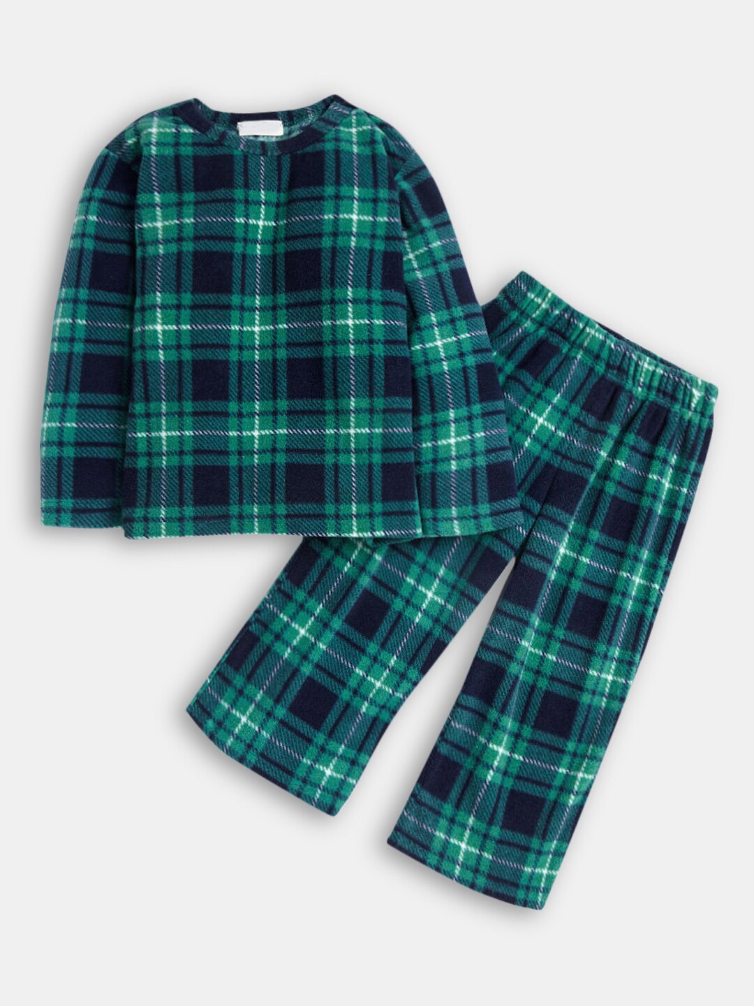 

Hopscotch Girls Green & White Checked T-shirt with Trousers