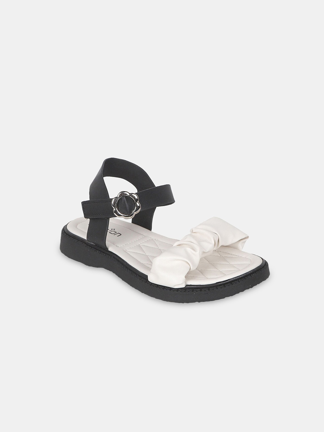 

Hopscotch Girls White & Black Open Toe Flats