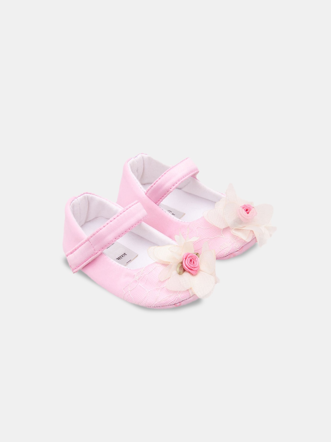 

Hopscotch Girls Pink Printed Cotton Booties