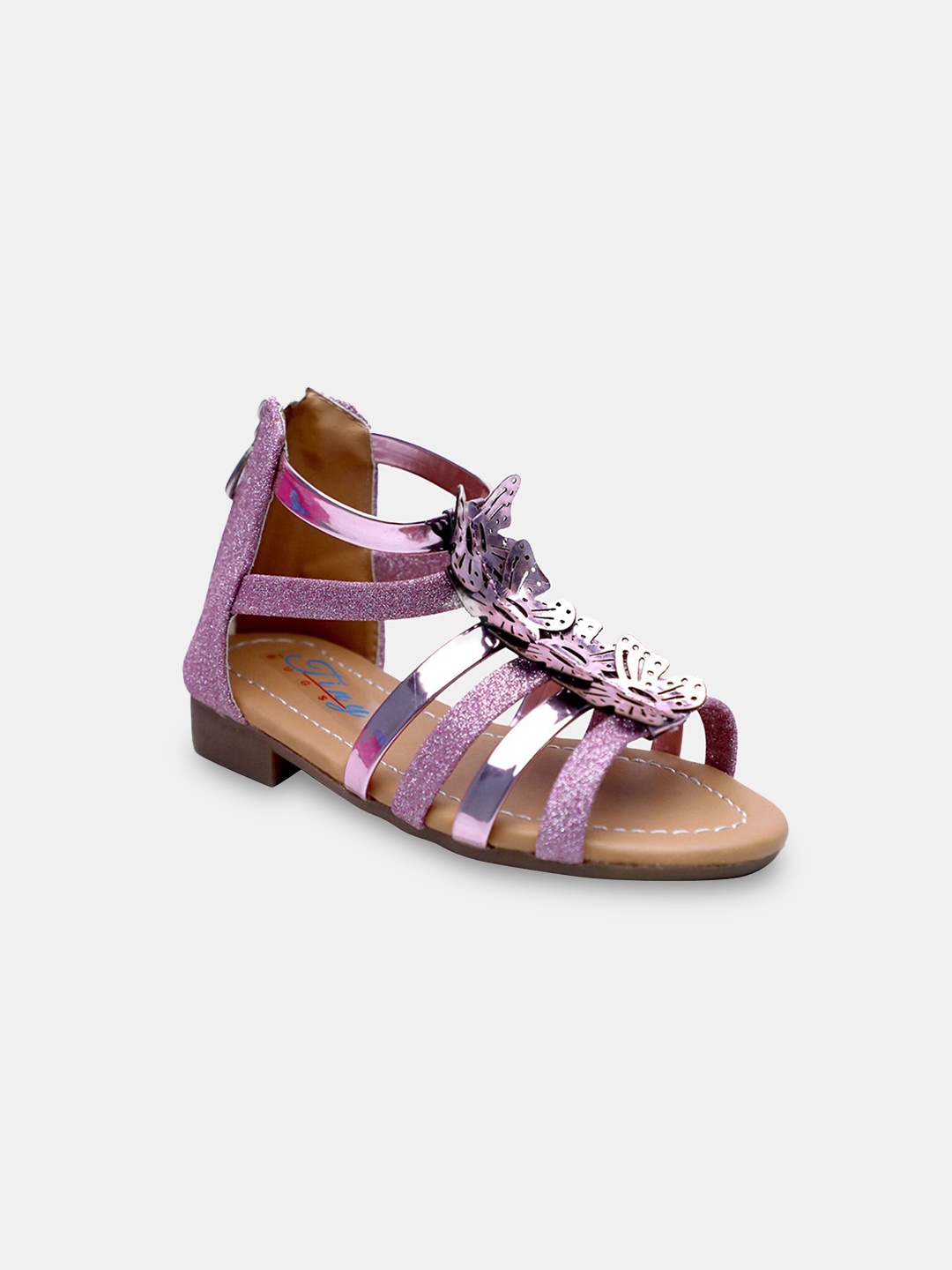 

Hopscotch Girls Pink Party Open Toe Flats