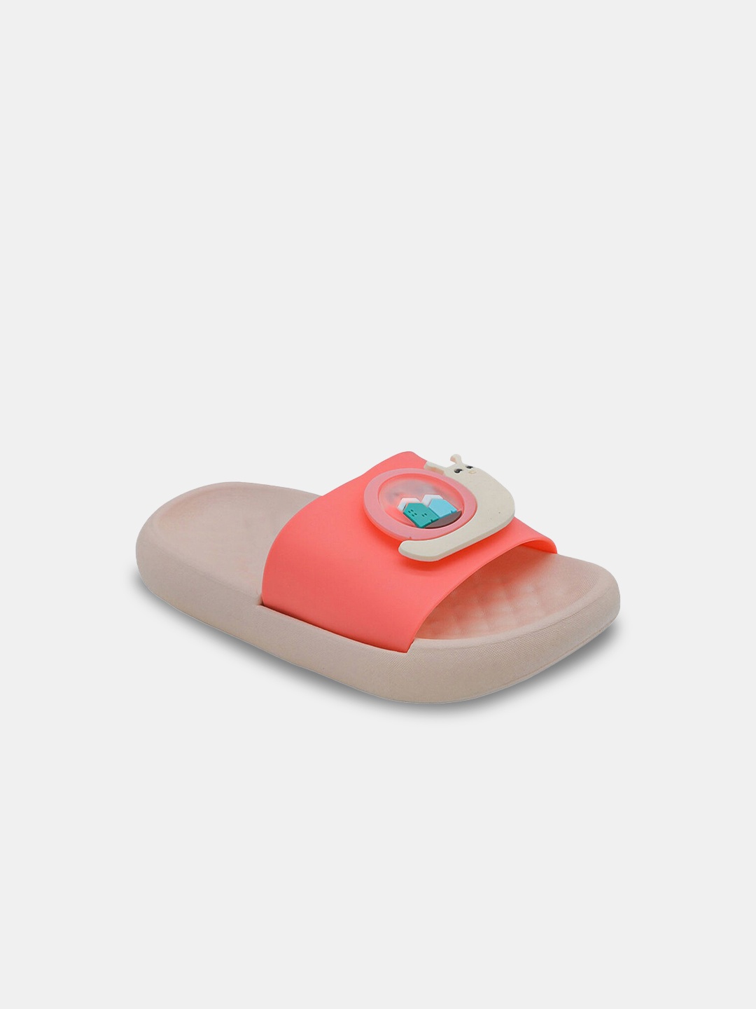 

Hopscotch Girls Pink & Beige Self Design Flip Flop Sliders