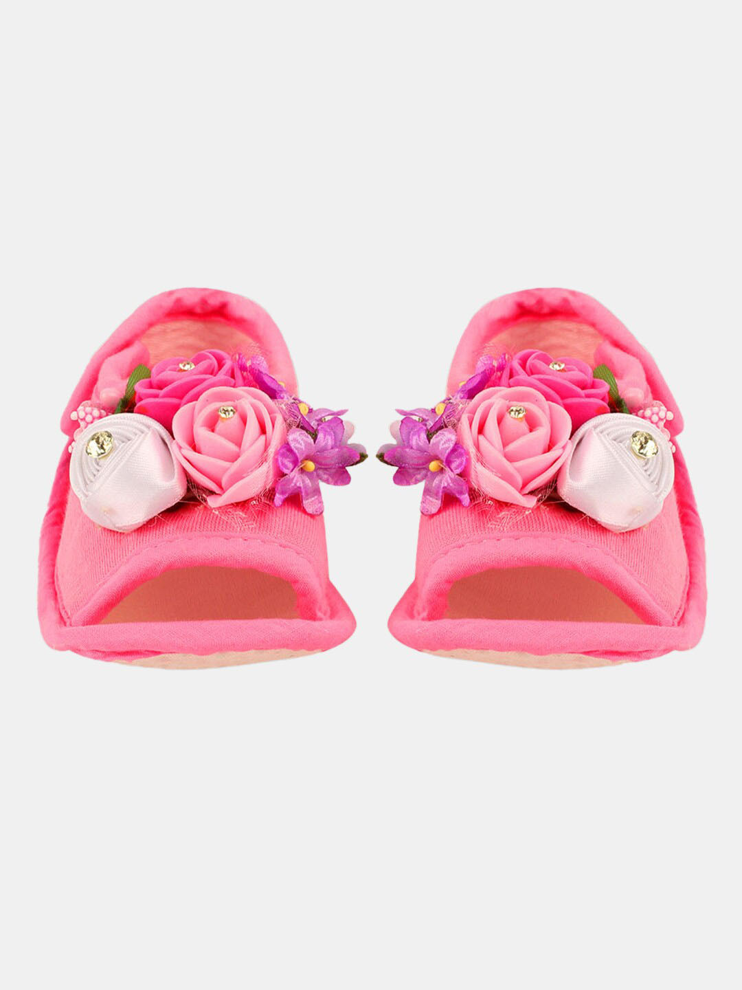 

Hopscotch Girls Pink Floral Embellished Party Ballerinas Flats
