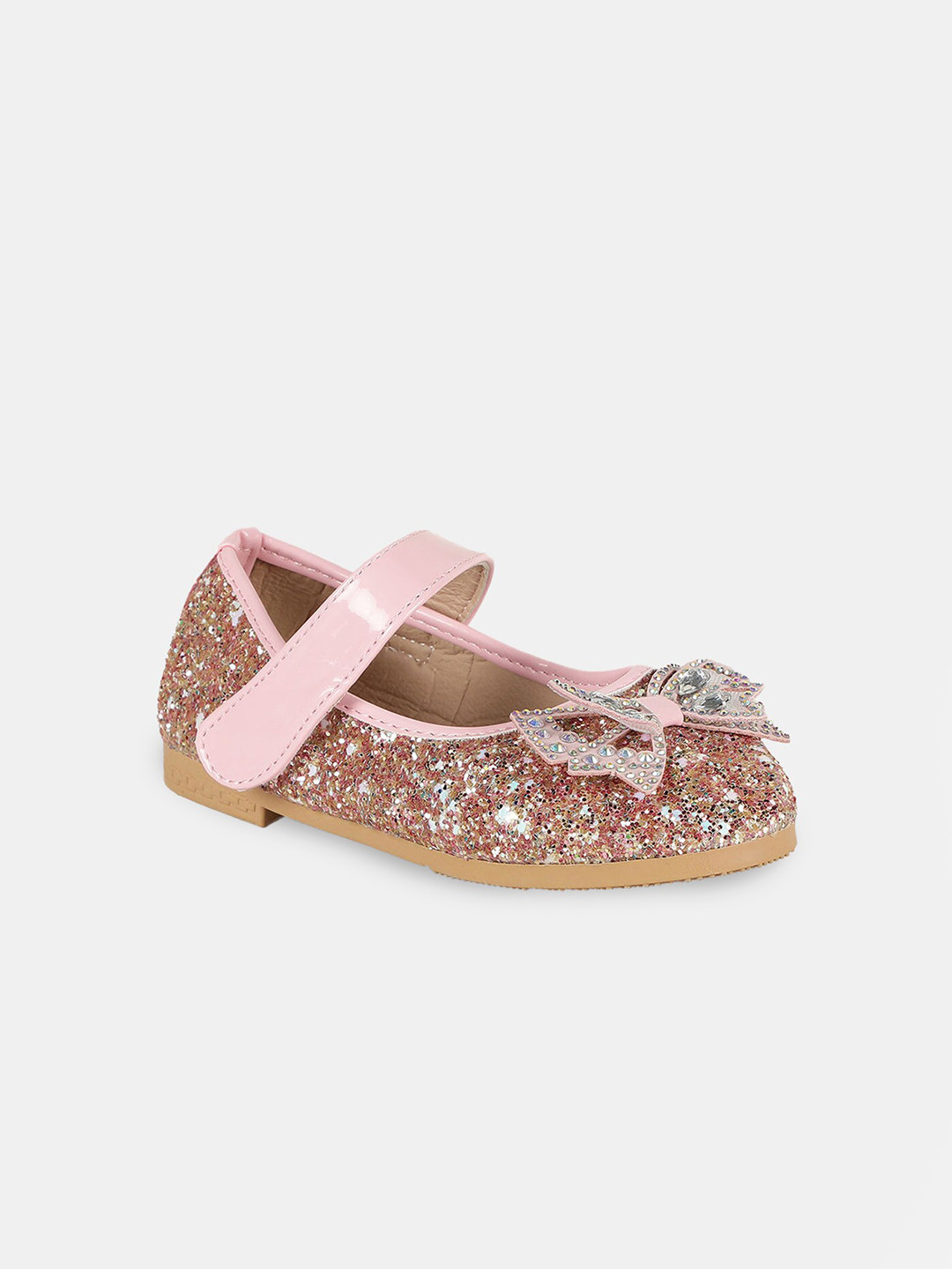 

Hopscotch Girls Pink Embellished Party Ballerinas with Bows