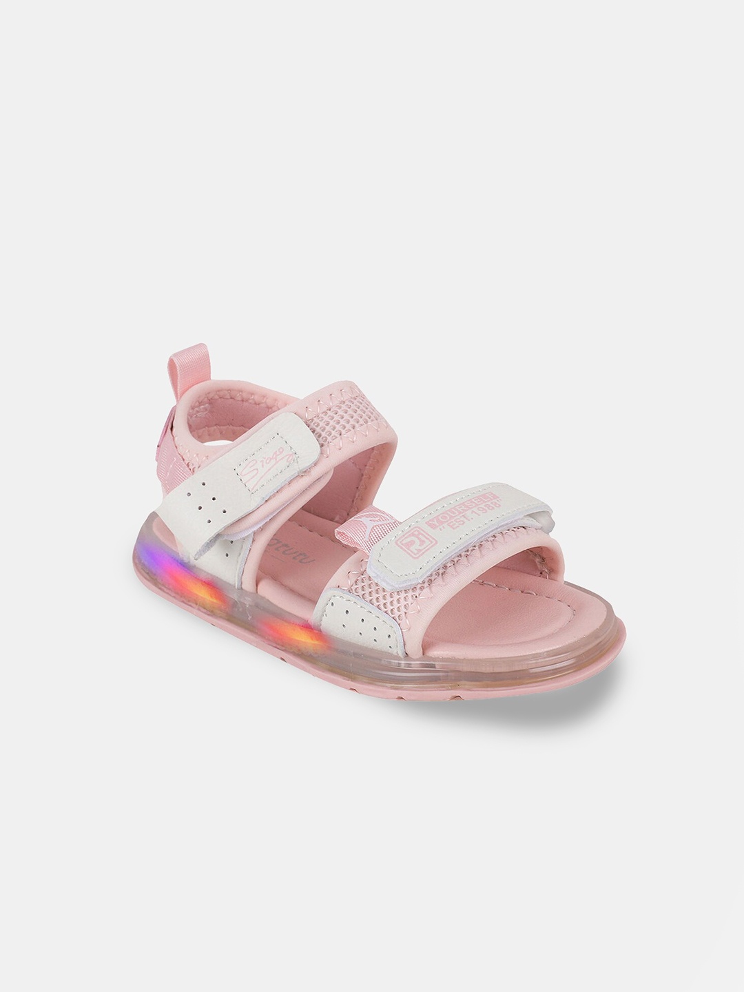 

Hopscotch Girls Pink Open Toe LED Flats