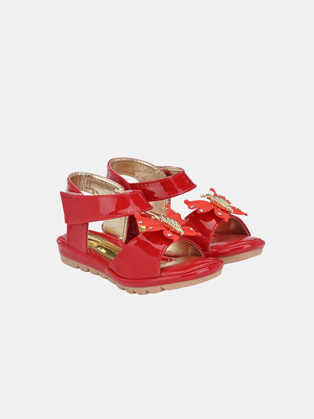 

Hopscotch Girls Red Embellished Open Toe Flats